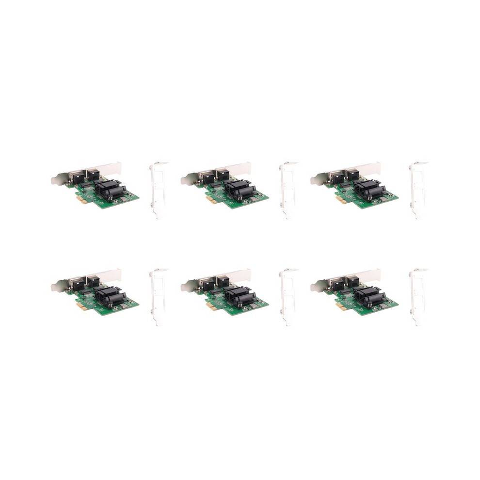 6X 2-Port Gigabit PCIe Network Card 1000M Dual PCI Express Ethernet Adapter with 82571EB LAN NIC Card for Windows