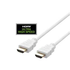 Deltaco - 2.1 HDR Ultra High Speed HDMI (Han-Han) (Hvid) - 8K@60Hz - 1,0 m