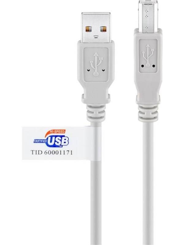 Pro USB-A <-> USB Mini-B (4-pin) - 5m - Grå