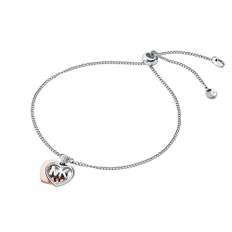 Michael Kors Stainless Steel Two Colour Double Heart Adjustable Bracelet MKC1294AN931