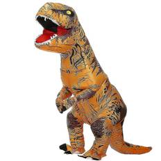 Hot oppustelige dinosaur kostumer dragt kjole T-rex anime fest cosplay brown Adult 150-195cm