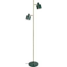 Dyberg Larsen Ocean Gulvlampe H160 cm, Mørkegrøn/Messing