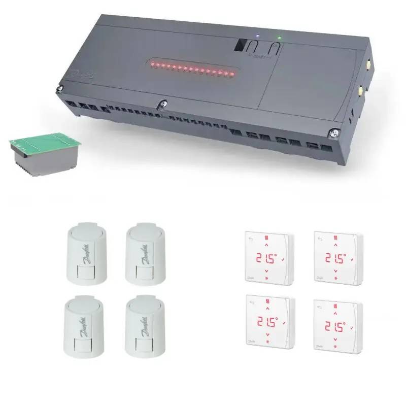 Danfoss Icon 2, 24V basic trådløs gulvvarme – universal, 4 kredse Opgrader 1 termostat til IR