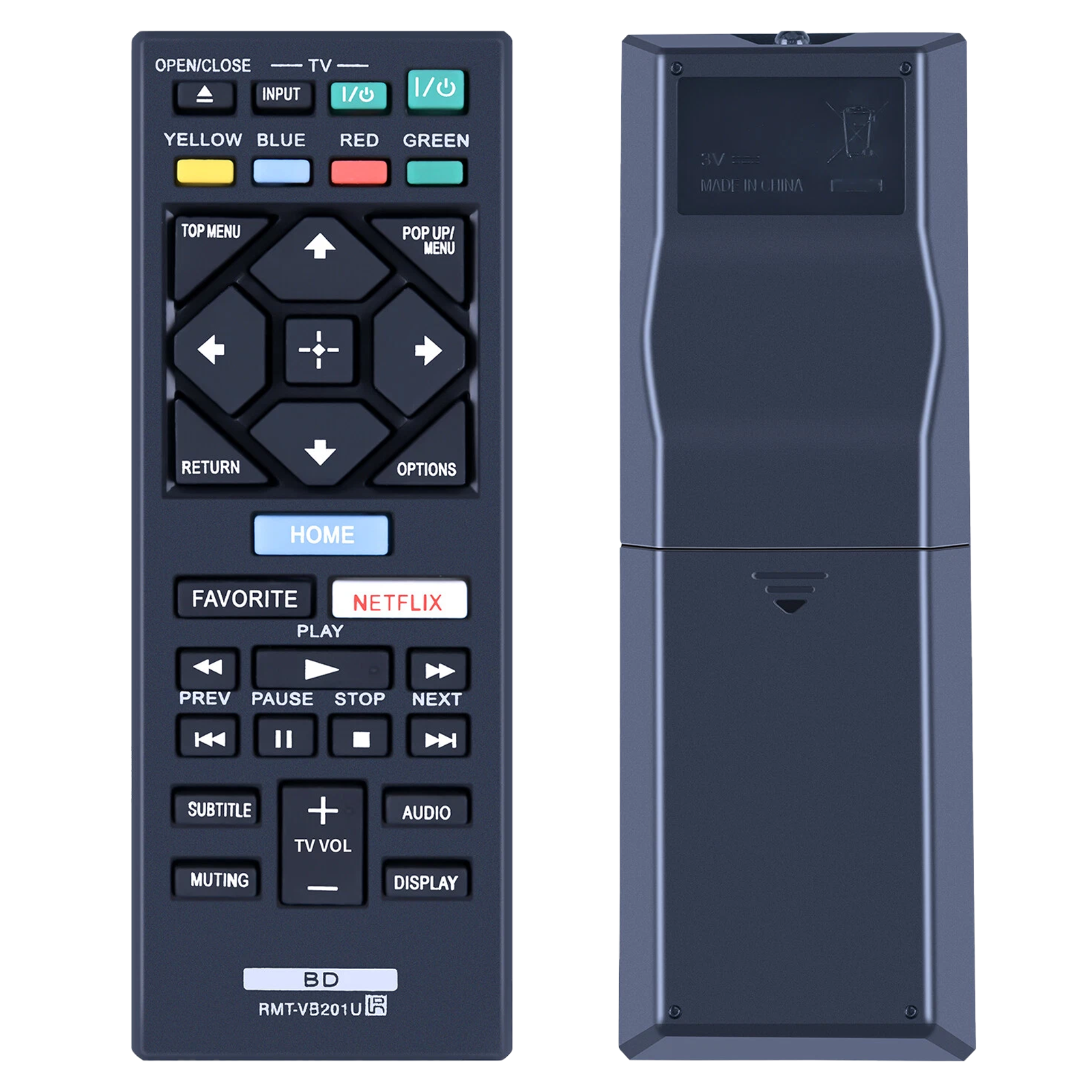 RMT-VB201U Remote Control For Sony Blue-Ray DVD Player BDP-S1700 BDP-S3700 BDP-BX370