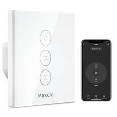 Maxcio Smart Switch Rolladenschalter, Rolladensteuerung Kompatibel mit Alexa und Google Home, Sprachsteuerung & Fernbedienung, Timer