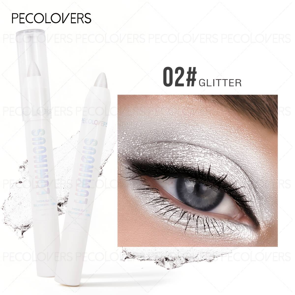 1pc Fine Shimmer Eye Highlighter Pen & Eyeshadow Stick - Creamy Gillter Suitable For Under-eye , Nose Puff Highlighter, Long-lasting Non-caking Shimmer Powder, Instant Glow For Looks