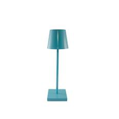 Bordlampe LED m/touch - ledningsfri - mange farver (farve: Blå)