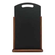 Griffeltavla Securit Elegant Med Handtag För Bord Mörkbrun 51x29cm Skrivyta
