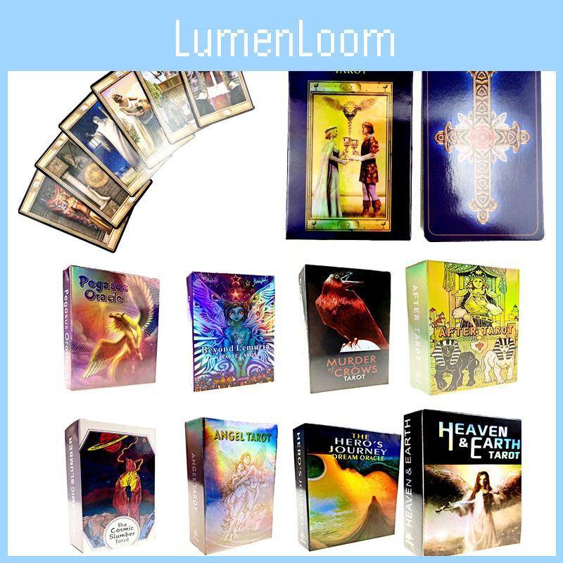 Tarotkort Engelsk Brädspelslek Med Levande Och Ljusa Färg Mönster