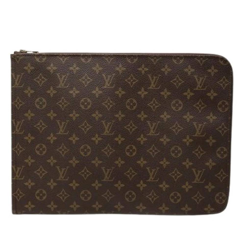 Louis Vuitton Vintage Pre-owned Canvas Clutch - Vintage - Dame - Brun - ONE SIZE - Læder