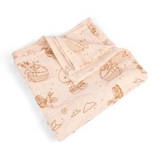 Filibabba GOTS muslinfilt 120x120 cm Dreamy Adventurers - Vit