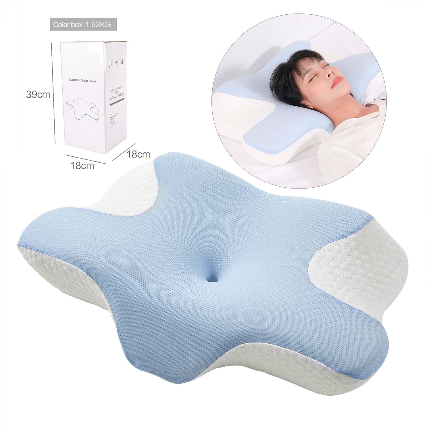 New Design Flying Pillows for Sleeping Comfortable Memory Foam Neck Pillow Area Support Function Pillow