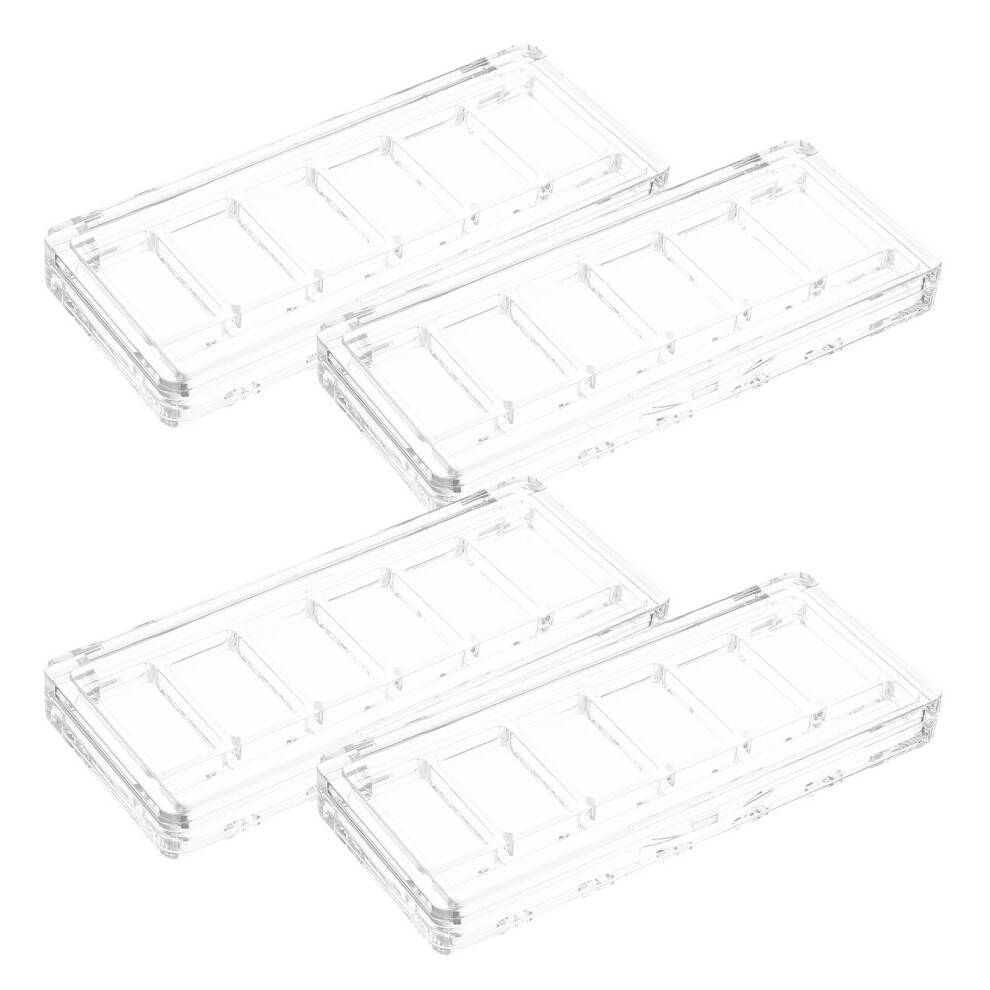 4Pcs Tom Makeuppalett – Transparent 6-Rutig Ögonskuggespalett