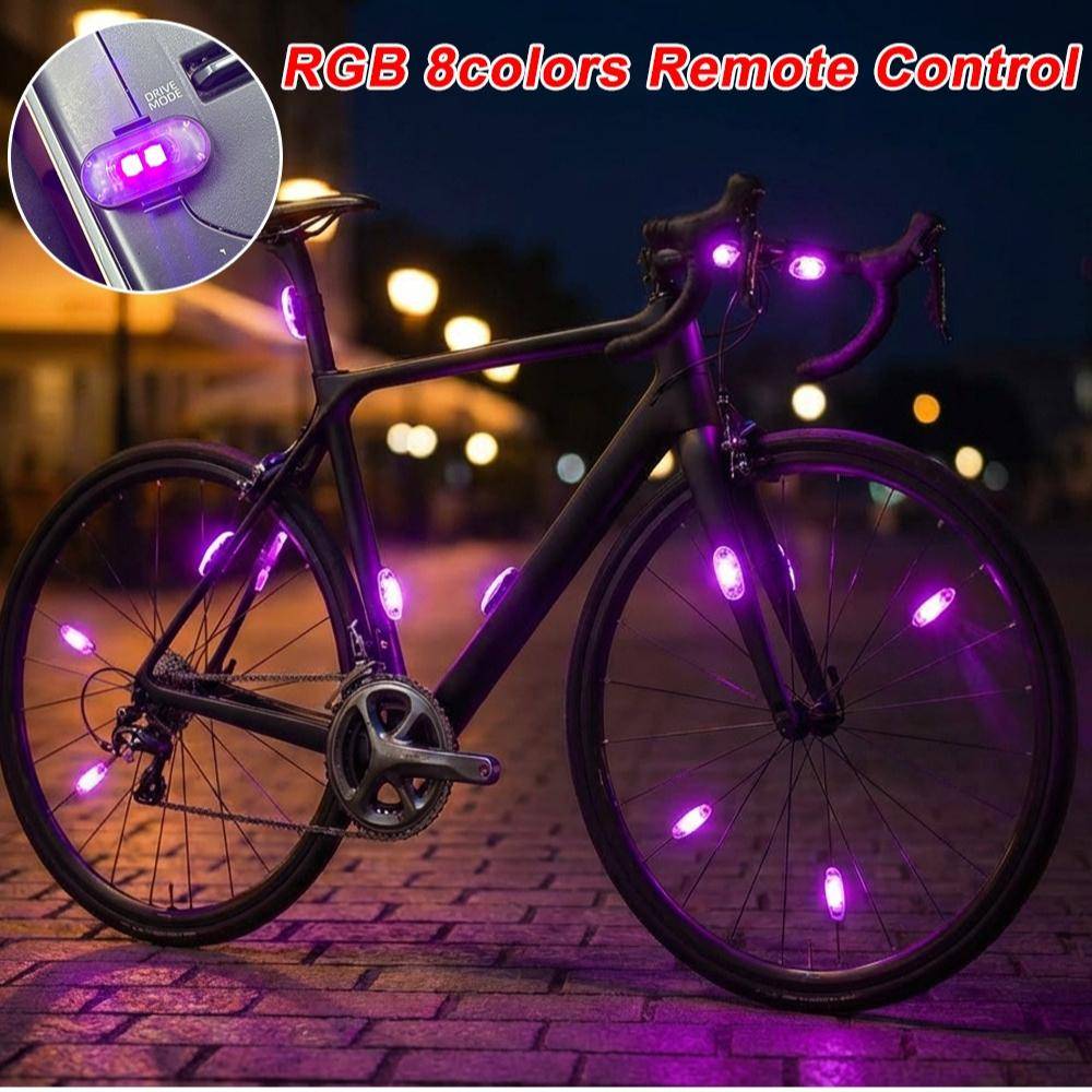 Cykel RGB LED-lampor Cykelljus LED-blinkande Positionsljus Trådlös Ljus Flygplan Flygplan Helikopter Varningsljus Tillbehör