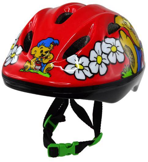Cykelhjälm Bamse röd