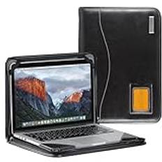 Broonel - Contour Series - Svart Heavy Duty Leather Skyddsfodral - Kompatibel med ASUS Zenbook 14 UX3402ZA-KN563W 14" bärbar dator