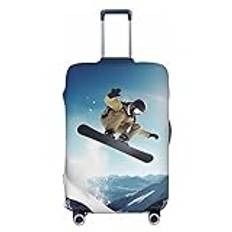 OPSREY Bagageskydd elastiskt fodral för resväska personligt dubbelsidigt snowboardtryck bagageskydd för 45-80 cm, Svart, XL