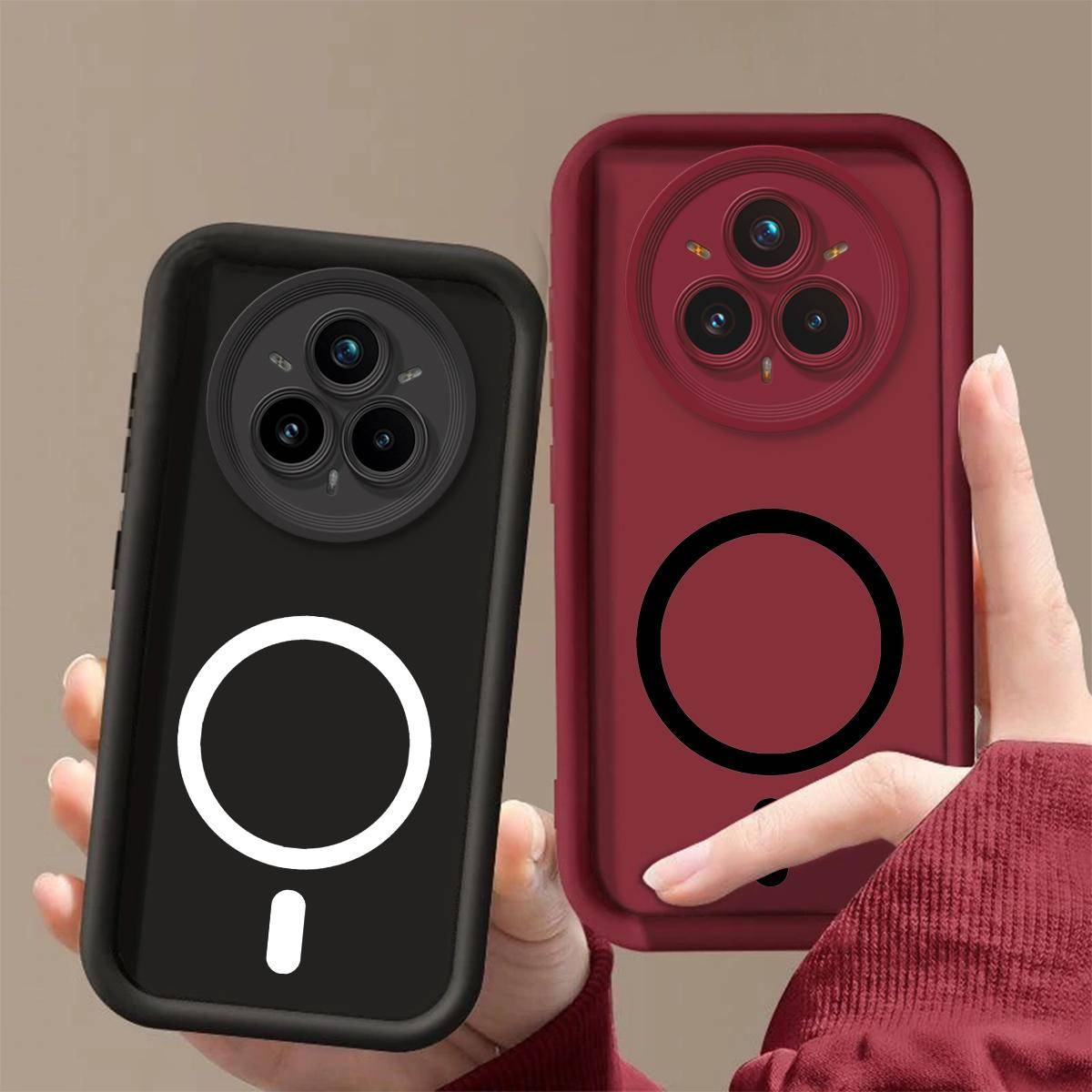 Morandi-färg Mjukt TPU-fodral för realme 14 Pro 5G, 14 Pro+ 5G Järnring För Magnetiska Tillbehör Stötsäkert Skydd