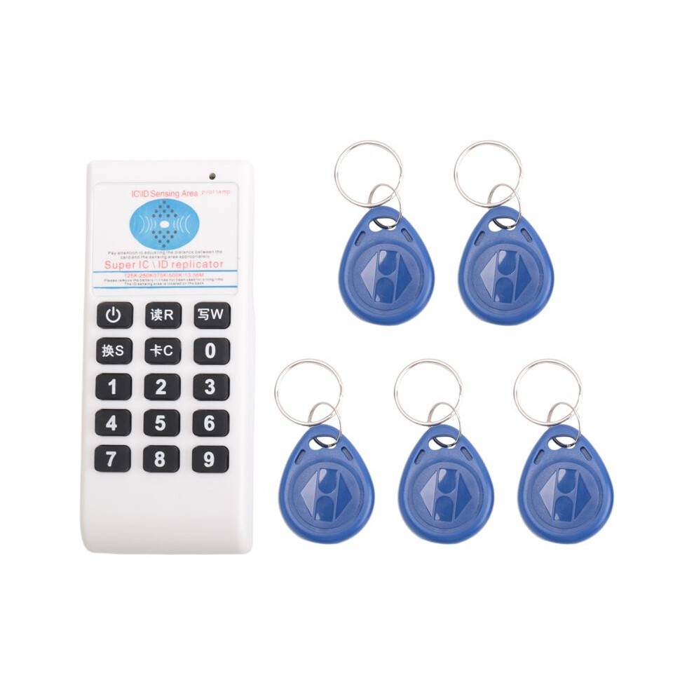 RFID NFC IC Card Reader & Writer+5XT5577 Keychain 125Khz-13.56MHZ Duplicator RFID Smart Card Reader IC ID Duplicator