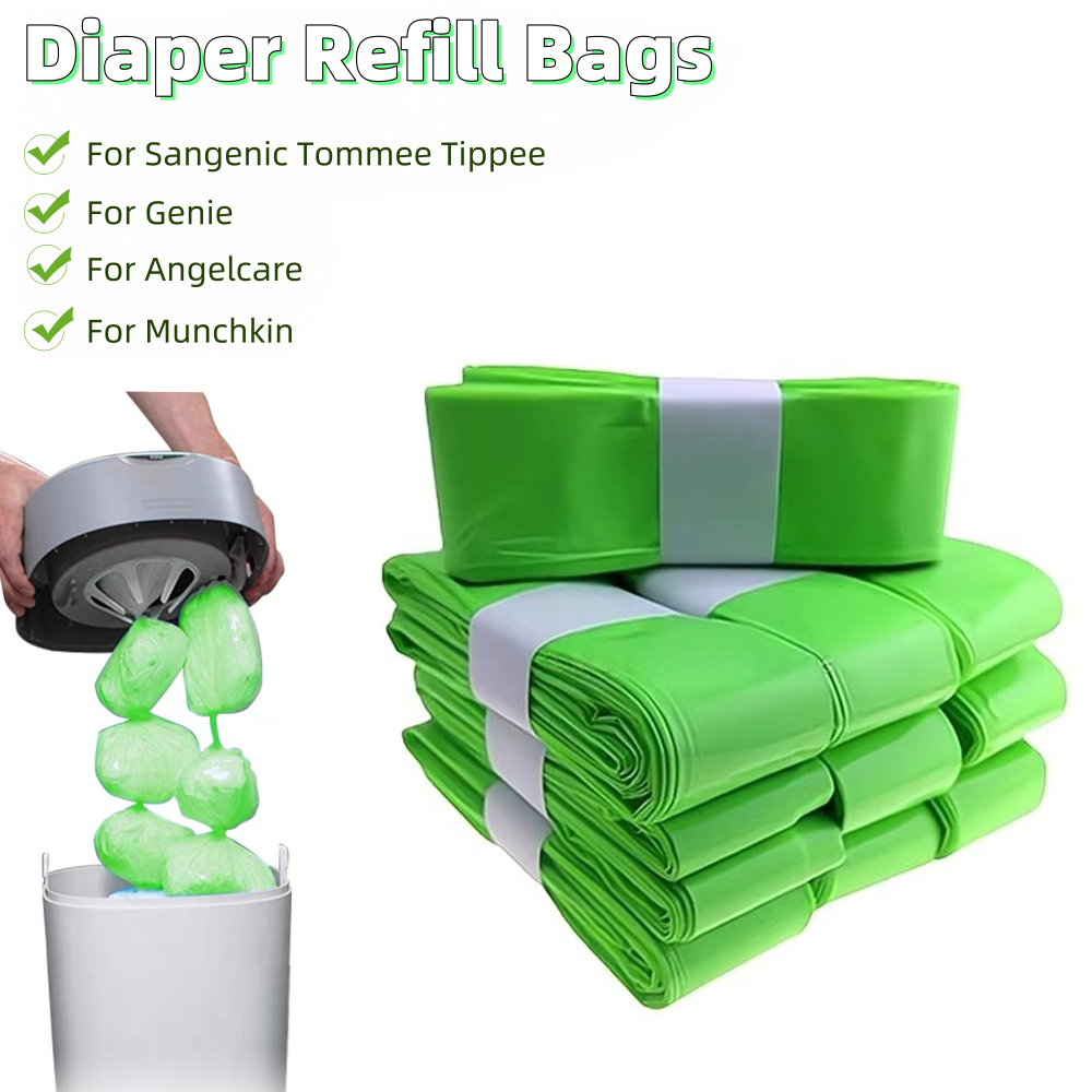 Scented Nappy Refill Bags for Tommee Tippee, Diaper Disposal Bags for Genie, Diaper pail refills for Angelcare for Munchkin
