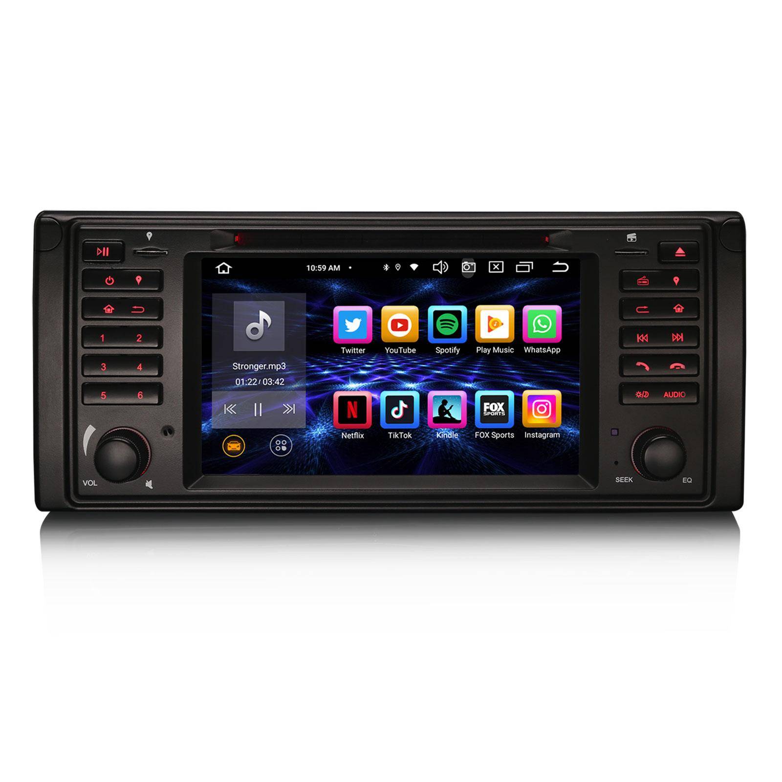 EU-LAGER Erisin ES8539BN 8-kärnig Android 13.0 DAB+ Bilradio GPS Trådlös CarPlay DVD Rattkontroller DTV DSP för BMW 5-serie E39 M5 Stereo