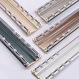 Aluminium gardin dubbla spår Kraftig gardinskena 1.2m 2.5m takskena för gardiner 3.5m gardinskenor uppsättning för vardagsrum sovrum rumsavdelare(White,350cm/11.5ft)