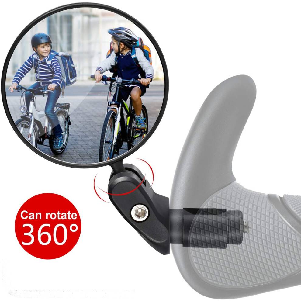 Cykelspejl med sikrere horndesign, holdbar sikkerhed for forbedret cykeloplevelse, passer til styr på 17,4-22 mm