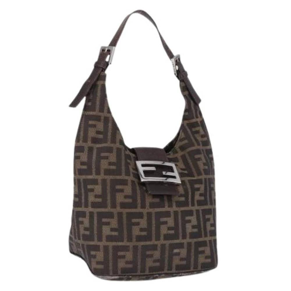 Fendi Vintage Pre-owned Zucca Canvas Håndtaske - Vintage - Dame - Brun - ONE SIZE - Læder