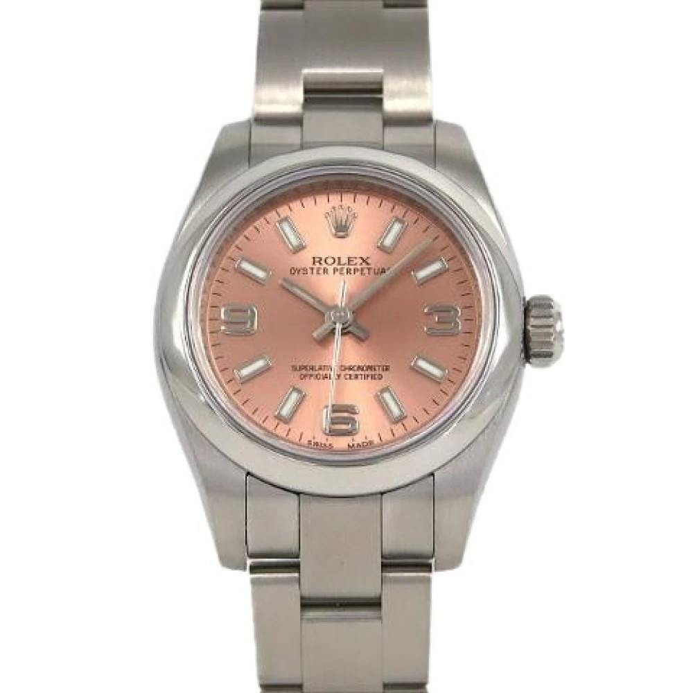 Rolex Vintage - Pre-owned Oyster Perpetual Armbandsur i Rostfritt Stål 176200 Vintage - Dam - ONE Size -