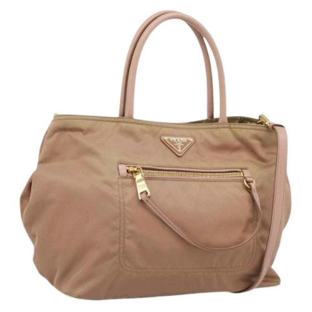 Prada Vintage Pre-owned Vintage Tote Bag - Vintage - Dame - Beige - ONE SIZE - Uld