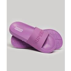 Superdry Damen Vegane Code Logo Badesandalen Lila - Größe: S