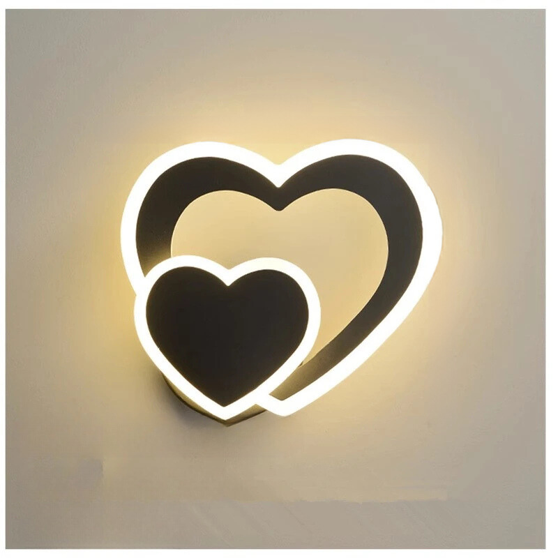 HeartGlow Vägglampa - Modern LED Belysning - D / Kall vit (5.500-7.000 K)