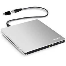 NOLYTH Externes Blu Ray Laufwerk, USB 3.0 Type-C UHD 4K CD DVD Bluray Brenner Extern, 3D BD BDXL Externe Blu-ray Laufwerke für Laptop PC Windows 11/10/8/7 Linux Mac MacBook Air Pro
