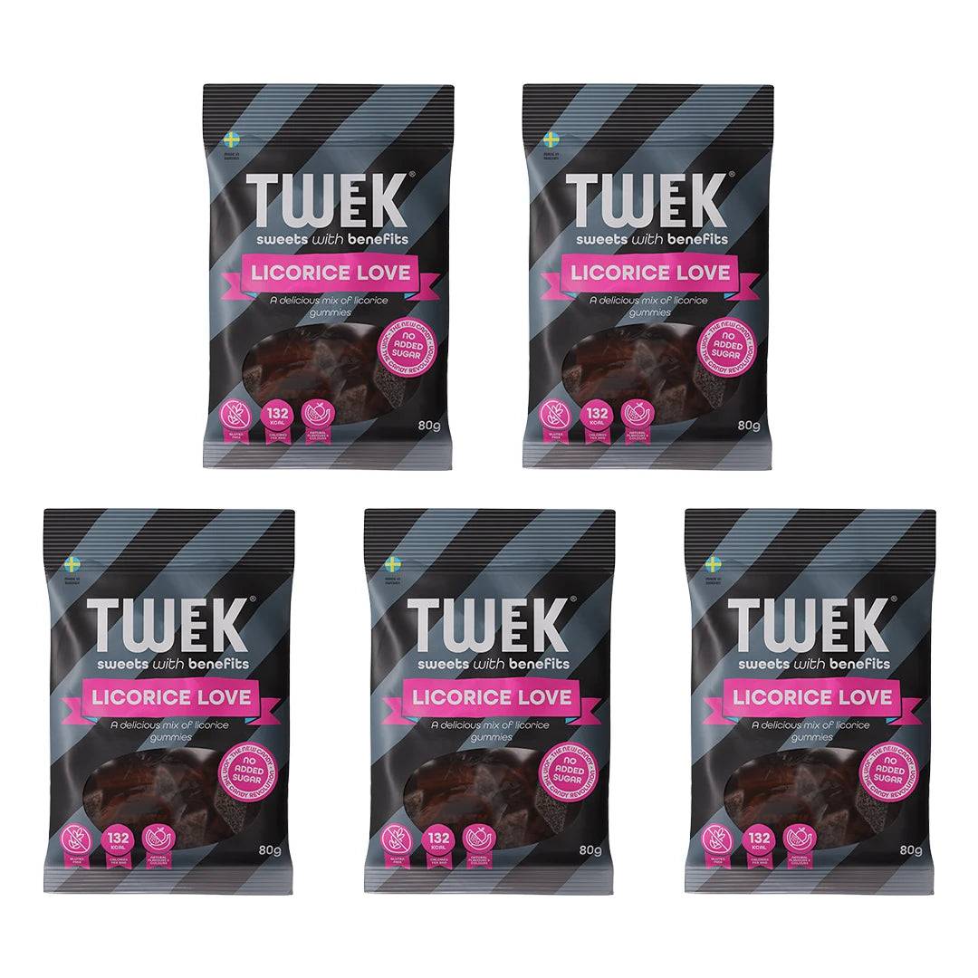 5 X Tweek Sweets 80 G Licorice Love