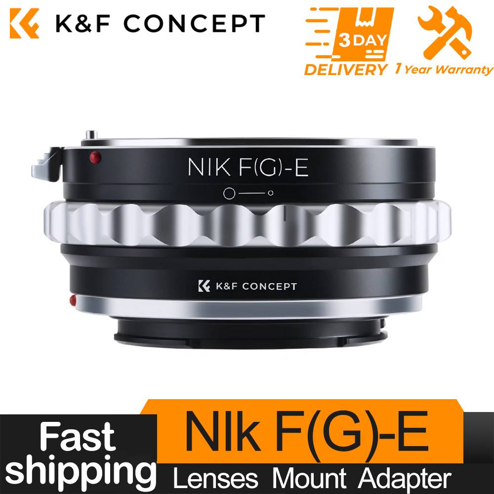 K&F CONCEPT Lens Mount Adapter for Nikon G/F/AI/AIS/D Lenses to Sony E for Sony NEX-3 NEX-5 NEX-5R NEX-5N NEX-7 A7R Camera Body
