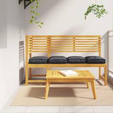 vidaXL Pallehynde til sæde 4 pcs Sort 40 x 40 x 8 cm Oxford stof