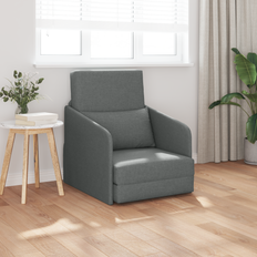 vidaXL Gulvsovesofa 2-i-1 Mørkegrå 65x80x83 cm Stof