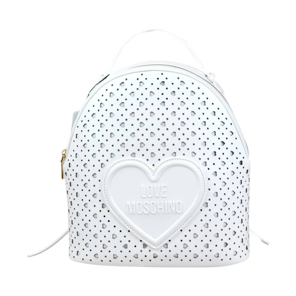 Love Moschino Traforato Zaino - Tasker - Dame - Hvid - ONE SIZE -