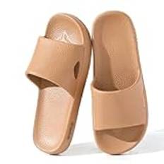 Inomhus Tofflor för Män Kvinnor Massage Slipper Open Toe Duschskor Anti-slip Bath Sandaler med Tjockare sula för Sovrum,Badrum,Vardagsrum(Size:EU 40/41,Color:Kaki färg)