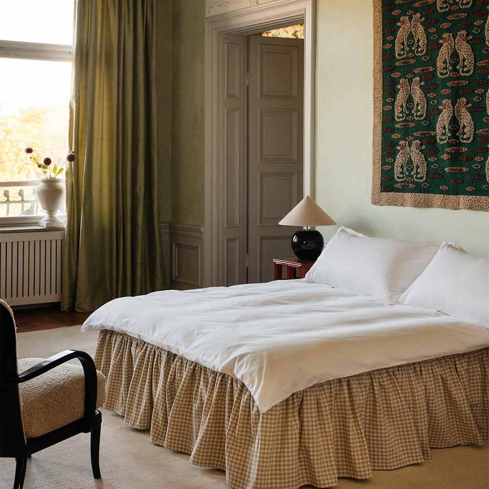 Mille Notti Laura Check Piccolo Sängkappa 210x54 Beige (210x54)