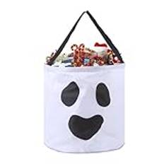 Zankie Light Up Halloween Candy Bag,LED Halloween Candy Bags,Sacry Snack Hink | Trick or Treat-väska Halloween-väskor, återanvändbar godishink för barn tonåringar