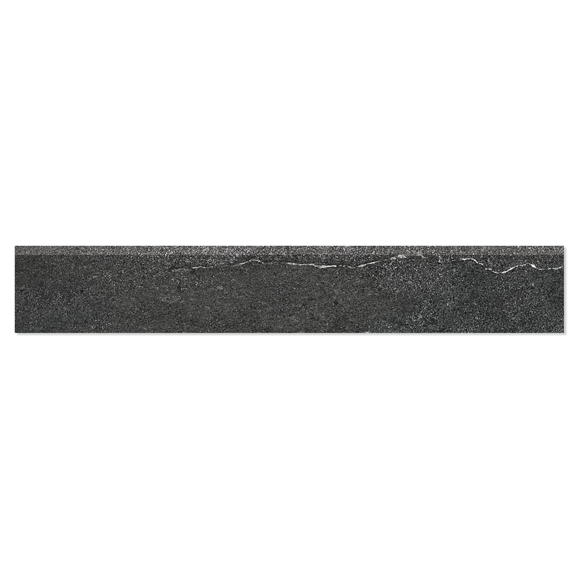 Golvsockel Klinker Kalkora Svart Matt 7.2x60 cm