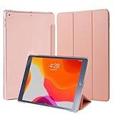 4UBonLife Fodral för iPad 9:e /8:e /7:e generationen 10,2 tum 2021/2020/2019, Smalt Lätt Hårt Skal Case Genomskinligt Matt Baksida Skydd för iPad 9/8/7 Gen, Roséguld