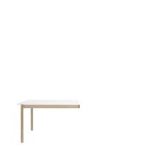Muuto Linear System End Module bord White laminate-Oak 142x120 cm - Vit