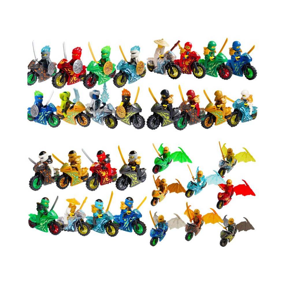 (16 Ninja motorcycle B) 31050 Ninja Cool Motorbike 8 Styles with Weapons Building Blocks Toy