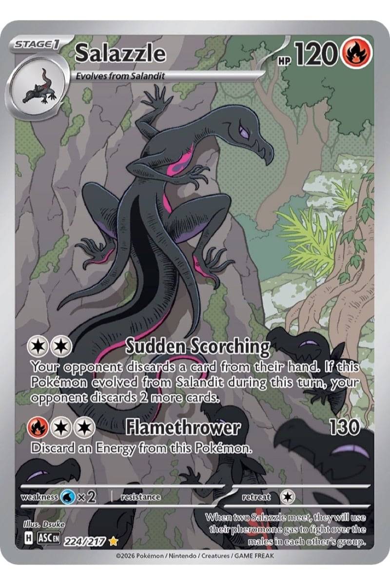 Pokémon Salazzle 224/217 Ascended Heroes - Pokemon kort - Pocket Monster.