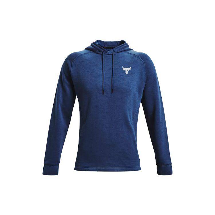 Under Armour Project Rock Charged Cotton Andningsbar Hoodie Herr Hoodies Blå 1367033-404 cm blue