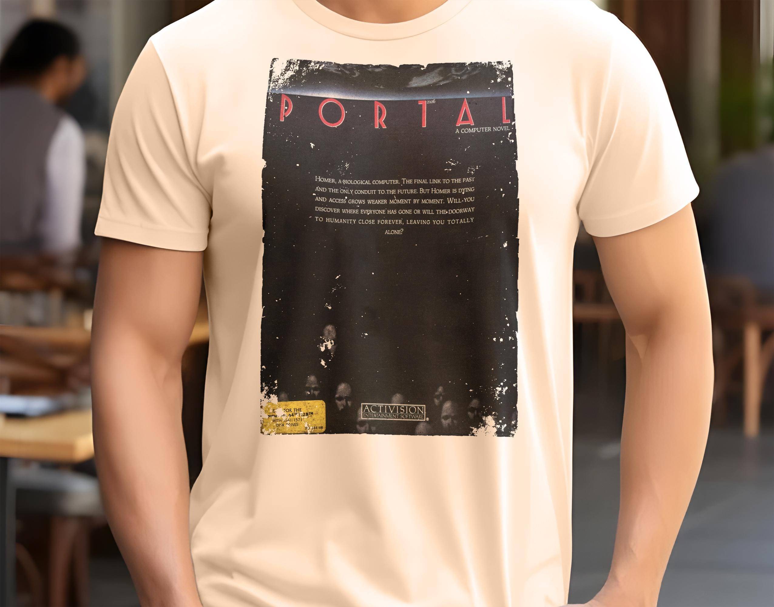 Portal - Vintage T-Shirt 8 Farben Unisex Größen S-5XL 100 % Baumwolle Cover Art Commodore 64 Spiel 8 Bit
