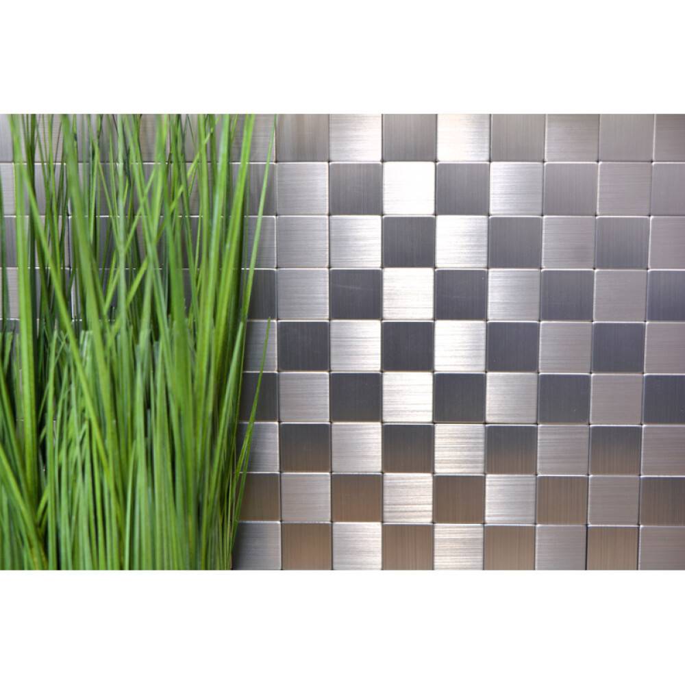 MOSAIK SJÄLVHÄFTANDE SQUARE METAL 30,5X30,5CM PRIS PER ARK