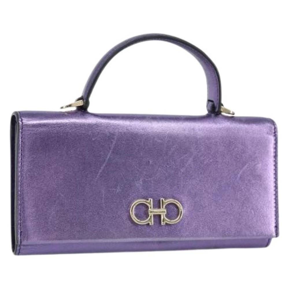 Salvatore Ferragamo Pre-owned Pre-owned Mini Taske - Vintage - Dame - Lilla - ONE SIZE - Læder